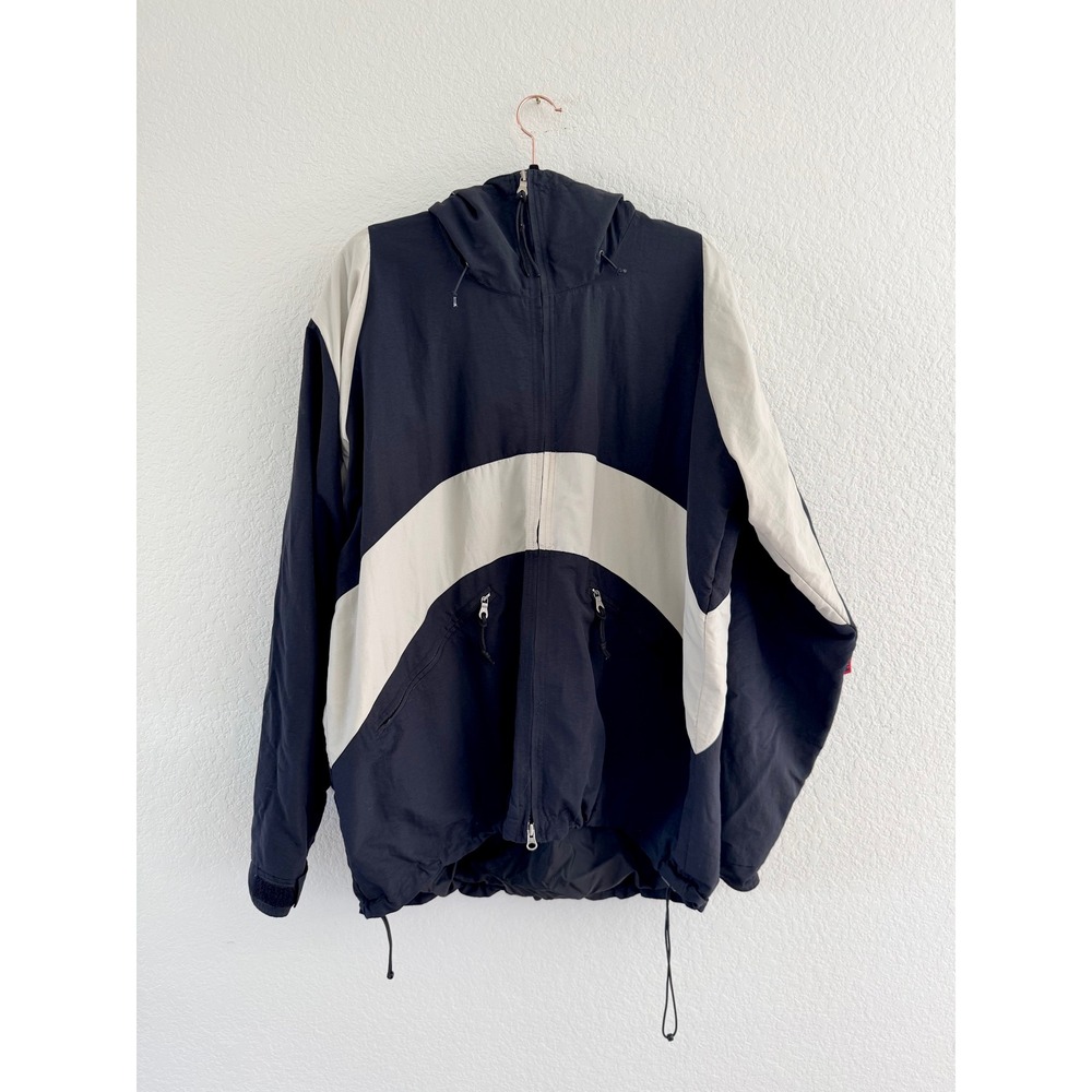 Helly Hansen Advance Hooded Windbreaker Jacket Navy Blue White Mens XL